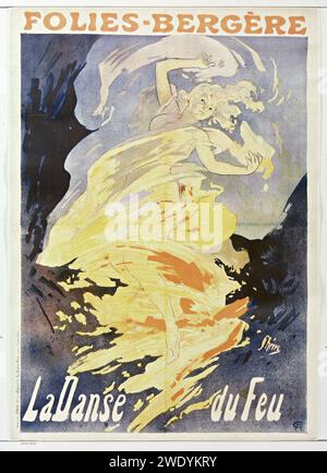 Affiche Folies Bergère Loïe Fuller 1897 (Jules Chéret 1836-1932). Banque D'Images