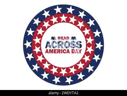 Lisez l'illustration du vecteur America Day. Concept de vacances. Modèle pour arrière-plan, bannière, carte, affiche avec inscription de texte. Illustration de Vecteur