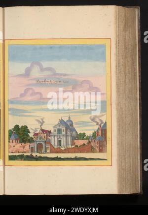 Vue de l'église Saint-Joseph-des-Carmes à Paris, 1655 print vue de l'église Saint-Joseph-des-Carmes à Paris. L'impression fait partie d'un album. Imprimeur : Frankfurt am Mainafter design by : ParisLa Haye gravure sur papier / gravure église (extérieur). abbaye, monastère, couvent  Église catholique romaine Église Saint-Joseph-des-Carmes Banque D'Images
