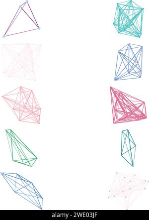 Un ensemble d'éléments de conception futuriste de réseau de nœuds transparent abstrait découpé. Illustration de Vecteur