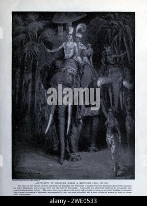 Ajatashatru de Magadha fait un appel de minuit. Banque D'Images