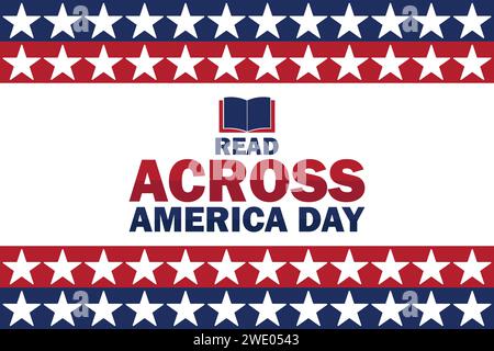 Lisez Across America Day Vector Template Design Illustration. Convient pour carte de voeux, affiche et bannière Illustration de Vecteur