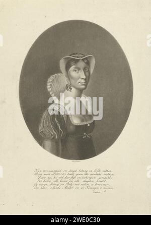 Portrait de Wilhelmina Frederica Louisa, Reine des pays-Bas, Willem Hendrik Hoogkamer, 1800 - 1837 print gravure sur papier pays-Bas Banque D'Images