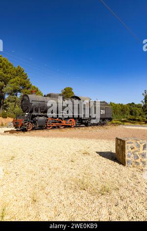 Machine à vapeur, plus anciennes mines de cuivre du monde, Minas de Riotinto, Espagne Banque D'Images