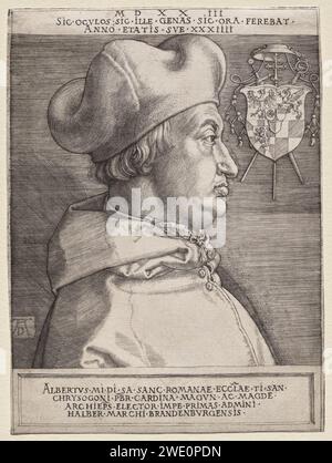 Albrecht Dürer (allemand, 1471-1528) - Cardinal Albrecht de Brandebourg - la Grande assiette Banque D'Images