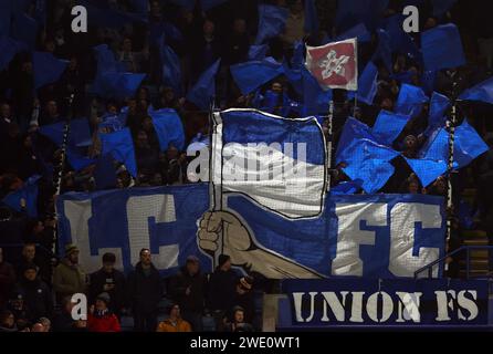 Leicester, Royaume-Uni. 22 janvier 2024. Les fans de Leicester City lors du Sky Bet Championship Match au King Power Stadium, Leicester. Le crédit photo doit se lire comme suit : Darren Staples/Sportimage crédit : Sportimage Ltd/Alamy Live News Banque D'Images