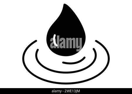 Icône droplet. icône liée à l'hydratation et aux soins de la peau. style d'icône solide. illustration de l'élément Illustration de Vecteur