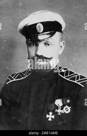 Alexander Kutepov en uniforme du régiment Markoff. Banque D'Images