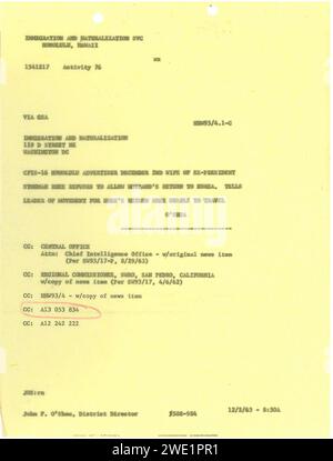 Dossier de l'affaire extraterrestre pour Francesca Rhee Banque D'Images