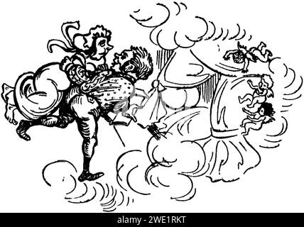 Allais - l’arroseur-064. Banque D'Images