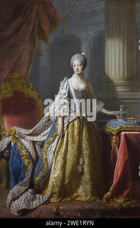 Allan Ramsay (1713-84) - Reine Charlotte (1744-1818) Banque D'Images