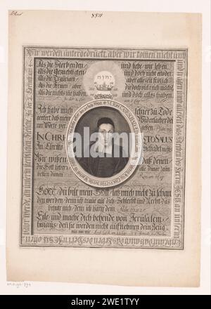 Portrait van Johann Caspar Schade, Johann Wilhelm Michaelis, 1698 - 1737 print Berlin gravure sur papier / gravure de personnages historiques Banque D'Images