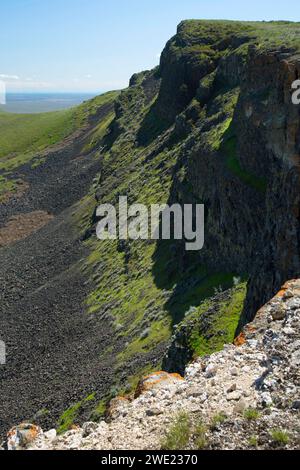 Donnent sur la Montagne de la selle, Hanford Reach National Monument, New York Banque D'Images