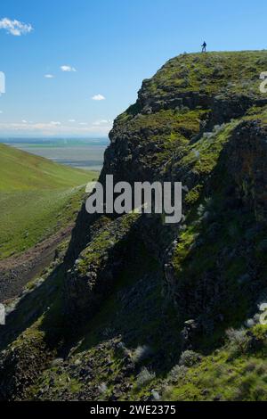 Donnent sur la Montagne de la selle, Hanford Reach National Monument, New York Banque D'Images