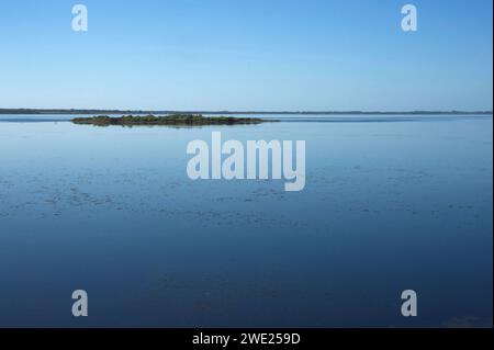 Swan Bay est une réserve naturelle et un lagon, sur la péninsule de Bellarine, près de Queenscliff, dans le Victoria, en Australie. Il est superbe par un jour ensoleillé d'hiver. Banque D'Images