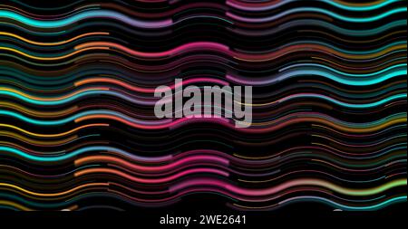 Lignes ondulées lisses colorées technologie abstraite fond futuriste. Conception vectorielle Illustration de Vecteur