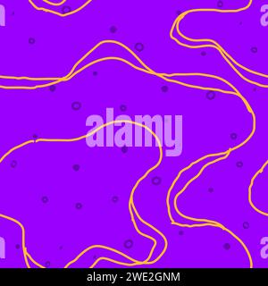 Motif trippy sans couture ondulé avec des textures grunge. Motif sans couture d'impression abstraite colorée de Squiggles, spirale griffonnante et lignes ondulées. rétro 80s st Illustration de Vecteur