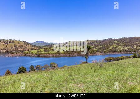 Lac Windamere installation de stockage de l'eau sur la rivière Cudgegong près de Mudgee dans la région de Nouvelle-Galles du Sud, Australie, le lac est utilisé par les pêcheurs et les sportifs Banque D'Images