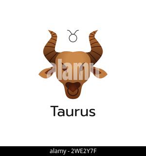 Taurus signe zodiaque logo icône isolé symbole horoscope illustration vectorielle Illustration de Vecteur