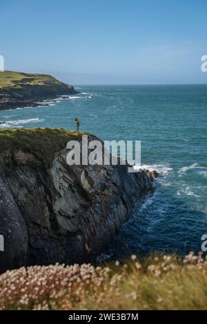 inishmore falaises arial dans le comté de clare Banque D'Images