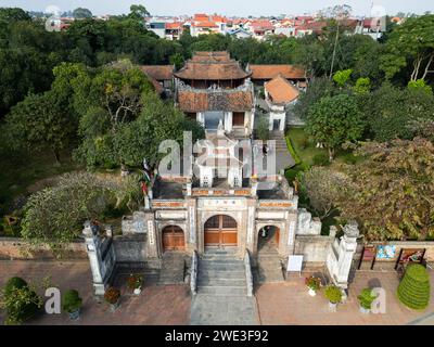 Temple du roi an Duong Vuong, Citadelle Co Loa ou Di tích Thành Cổ Loa, Dong Anh, Hanoi, Vietnam Banque D'Images