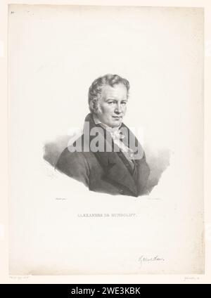 PortraT van Alexander von Humboldt, Henri Grévedon, d'après Carl von Steuben, 1824 imprimer Paris papier personnages historiques Banque D'Images