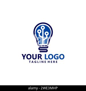 vecteur de conception de logo techno ideas Illustration de Vecteur
