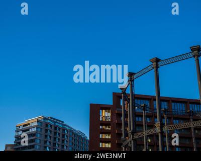 Tapestry Apartments, Kings Cross ReDevelopment, Kings Cross, Londres, Angleterre, UK, GB. Banque D'Images