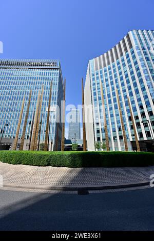 Cartier Circle et Churchill place, Canary Wharf Estate, Docklands, East London, Royaume-Uni Banque D'Images