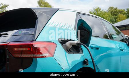 Electrifiez votre conduite : une ambiance visuelle à l'élégance des véhicules électriques Banque D'Images