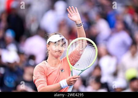 Paris, France. 20th Jan, 2024. Barbora Krejcikova during the Australian Open AO 2024 Grand Slam tennis tournament on January 21, 2024 at Melbourne Park in Australia. Credit: Victor Joly/Alamy Live News Stock Photo