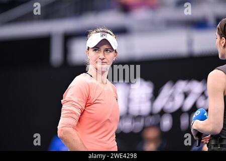 Paris, France. 20 janvier 2024. Barbora Krejcikova lors du tournoi de tennis Australian Open AO 2024 Grand Chelem le 21 janvier 2024 au Melbourne Park en Australie. Crédit : Victor Joly/Alamy Live News Banque D'Images