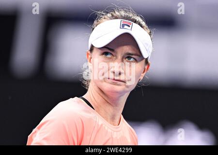 Paris, France. 20 janvier 2024. Barbora Krejcikova lors du tournoi de tennis Australian Open AO 2024 Grand Chelem le 21 janvier 2024 au Melbourne Park en Australie. Crédit : Victor Joly/Alamy Live News Banque D'Images