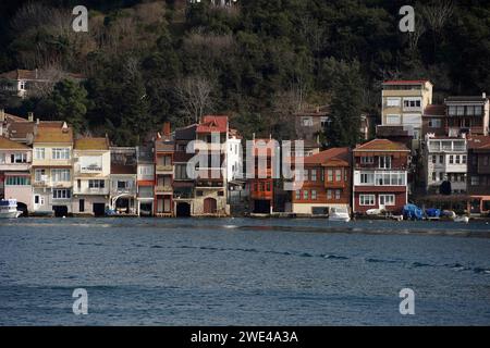 Anadolu Kavagi Village Istanbul Turquie, croisière sur le Bosphore Banque D'Images
