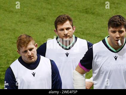 Oriam Sports Centre Edinburgh.Scotland, Royaume-Uni. 23 janvier 2024. Scotland Rugby séance d'entraînement pour le match des six Nations contre le pays de Galles. Crédit : eric mccowat/Alamy Live News Banque D'Images