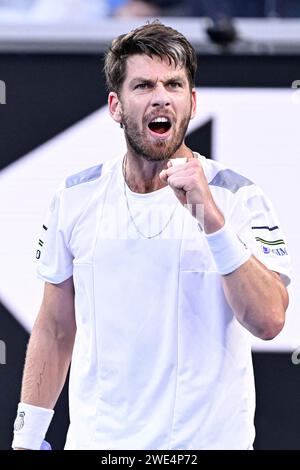 Melborune, Australie. 22 janvier 2024. Cameron Norrie de GBR lors de l'Open d'Australie 2024, tournoi de tennis du Grand Chelem le 22 janvier 2024 au Melbourne Park à Melbourne, en Australie. Crédit : Abaca Press/Alamy Live News Banque D'Images