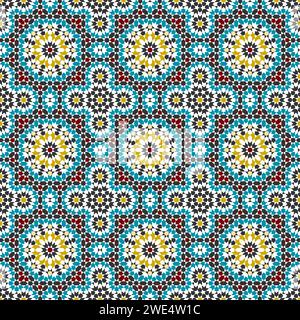 Motif géométrique sans couture dans le style arabe Zellij Illustration de Vecteur