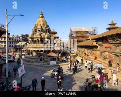 Ville métropolitaine de Latipur et musée Patan. Durbar Square, Patan, Katmandu, Népal Banque D'Images