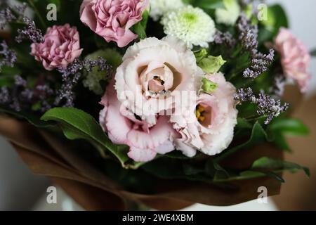 Bouquet de belles fleurs en gros plan Banque D'Images