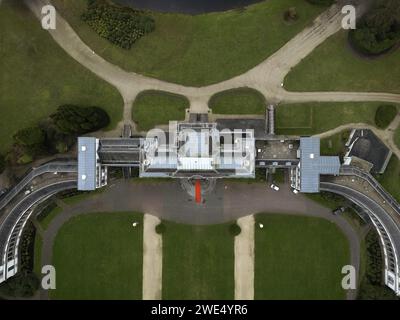 BAARN - Drone photo du domaine Soestdijk Palace. Le conseil municipal de Baarn avait déjà approuvé un plan de zonage pour le réaménagement du domaine du palais de Soestdijk, mais plusieurs résidents locaux et organisations de protection de la nature se sont opposés au plan. ANP SANDER KONING pays-bas sorti - belgique sorti Banque D'Images