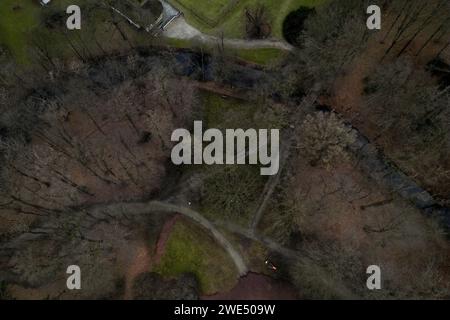 BAARN - Drone photo du domaine Soestdijk Palace. Le conseil municipal de Baarn avait déjà approuvé un plan de zonage pour le réaménagement du domaine du palais de Soestdijk, mais plusieurs résidents locaux et organisations de protection de la nature se sont opposés au plan. ANP SANDER KONING pays-bas sorti - belgique sorti Banque D'Images