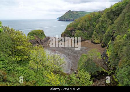 Angleterre, Devon, côte nord-ouest, plage de Broadsands Banque D'Images