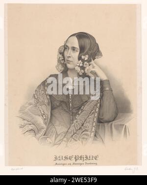 Portrait de Joséphine von Leuchtenberg, reine de Suède, Johan Elias Cardon, après 1802 - dans ou avant 1878 personnes historiques imprimées Banque D'Images