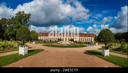 Orangerie et Hofgarten à Ansbach, Bavière, Allemagne Banque D'Images