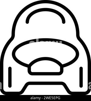 Vecteur de contour d'icône Kid toilet Clean. Train de conception. Magasin de financement Illustration de Vecteur