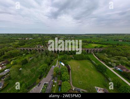 Le viaduc de Chappel près de Colchester Essex Banque D'Images