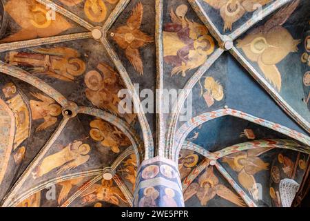 Fresques russo-byzantines dans l'église de la Sainte Trinité (chapelle de la Trinité ; église de la Trinité ; chapelle de la Sainte Trinité, Kaplica Zamkowa Trójcy Święt Banque D'Images