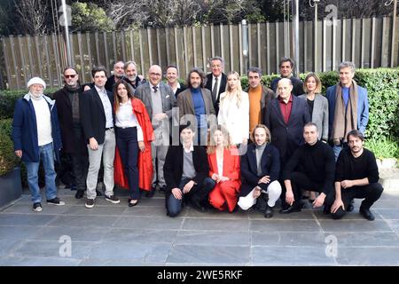 Roma, Lazio. 23 janvier 2024. Rome, Italie. 23 février 2024 ; photo de gauche à droite il a participé Photocall la lunga notte crédit : massimo insabato/Alamy Live News Banque D'Images