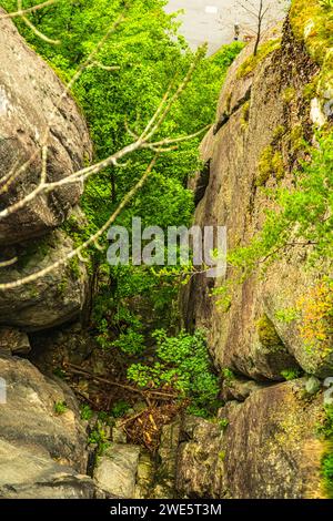 Bluffs à Chimney Rock State Park, Caroline du Nord Banque D'Images