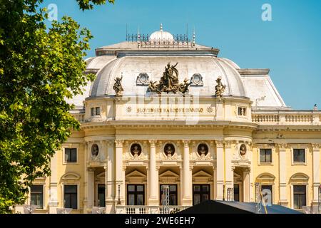 Slovaquie, région de Bratislava, Bratislava, façade du Théâtre national slovaque Banque D'Images